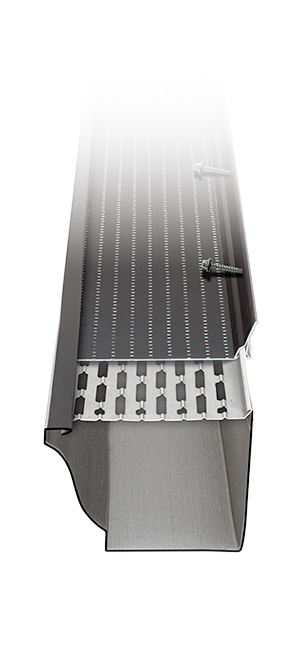 gouttieres-doublepro-crochet-continu-microfiltrant Doublepro Alu-Rex gutter
